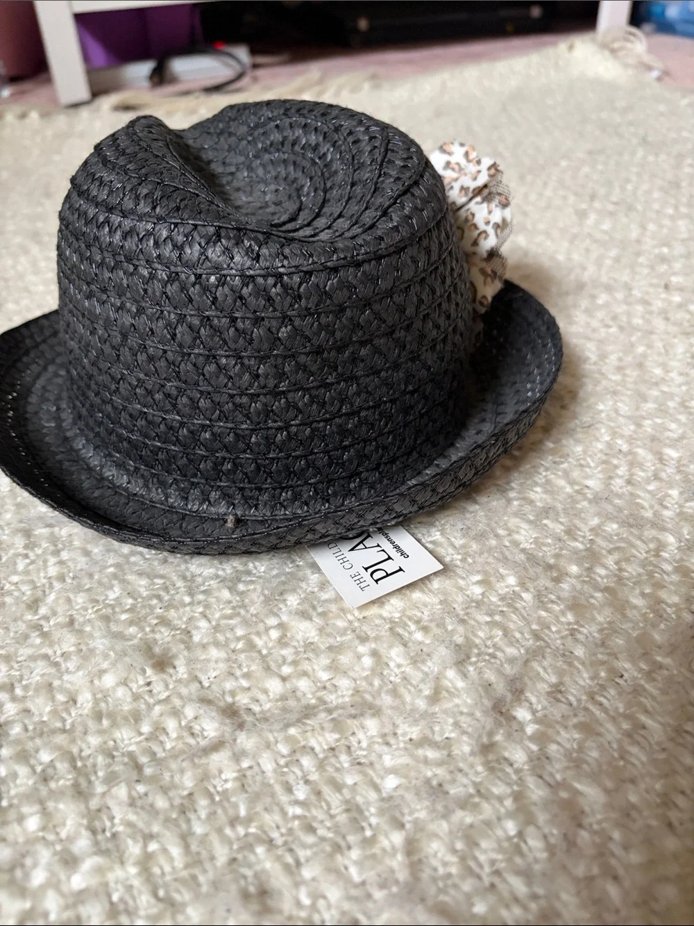🌸The Children’s Place Girls Youth Size Medium (7-8) Brown Straw Hat